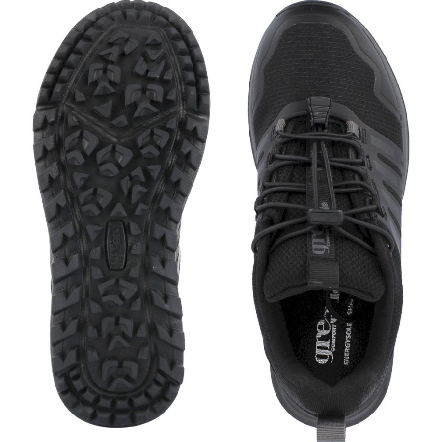 Sneakers Green Comfort. Track n trail woman elastic lace shoe,