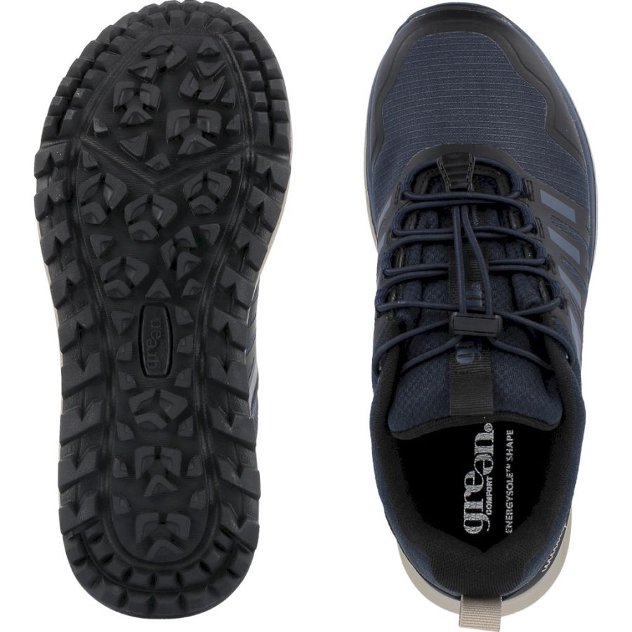 Sneakers Green Comfort.Track n trail woman elastic lace shoe,