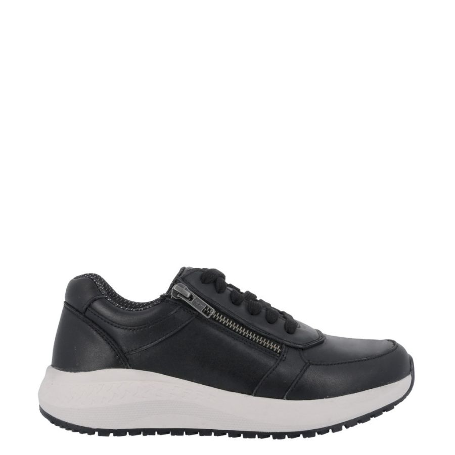 Sneakers Green Comfort. Zigga sneaker w. zipper in leather