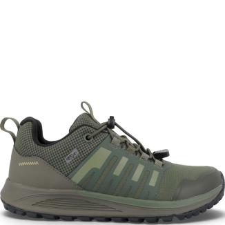 Sneakers Green Comfort. Track n trail woman elastic lace shoe,