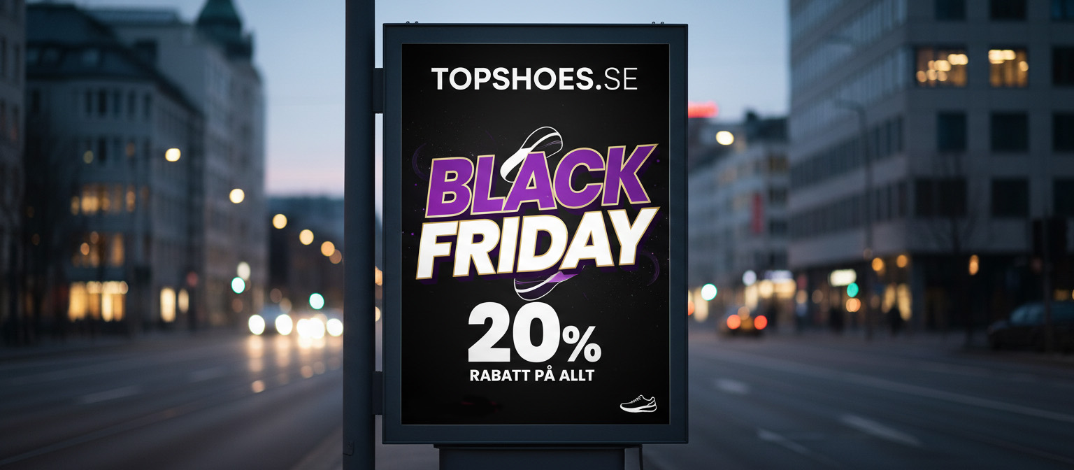 Black Friday, 20% rabatt på hela sortimentet endast idag.