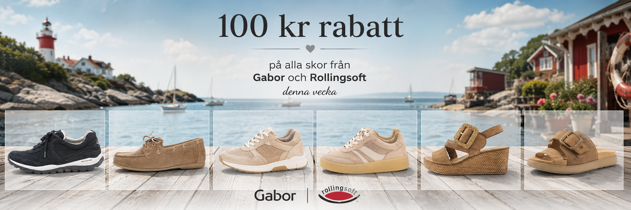 100 kr rabatt på skor från Gabor och Rollingsoft